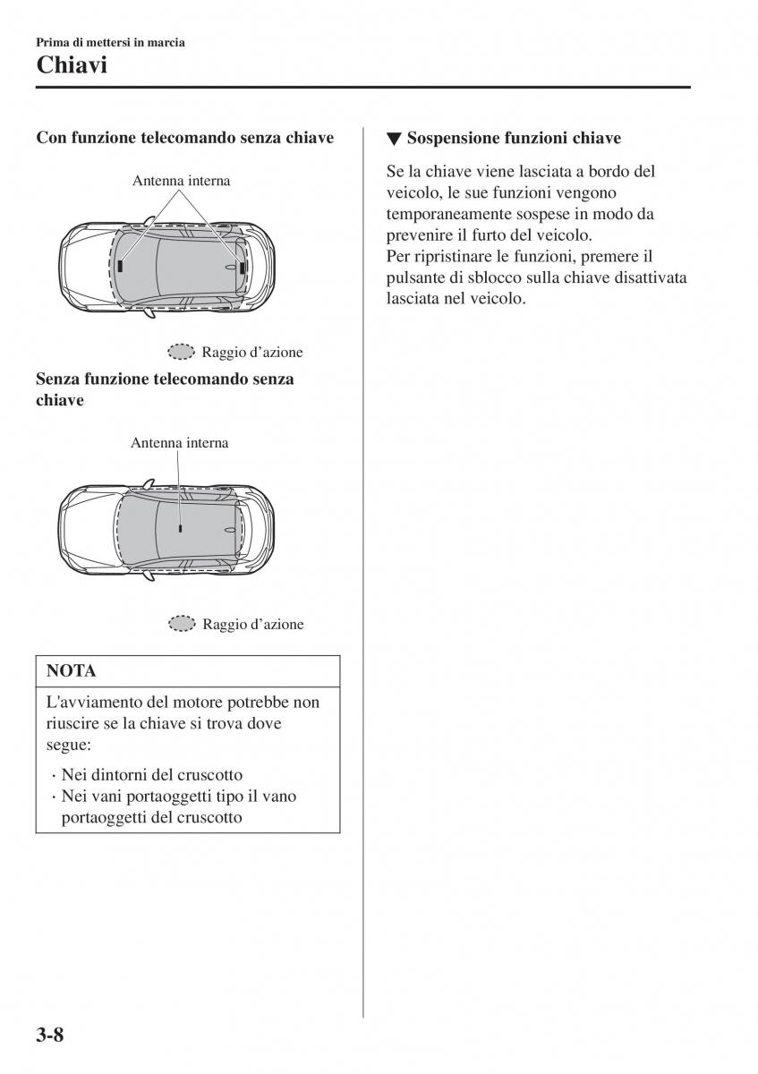 Mazda CX 3 manuale del proprietario / page 88