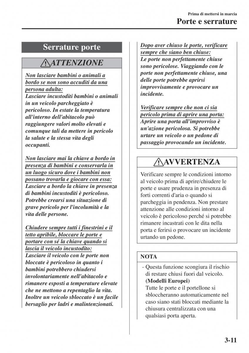 Mazda CX 3 manuale del proprietario / page 91