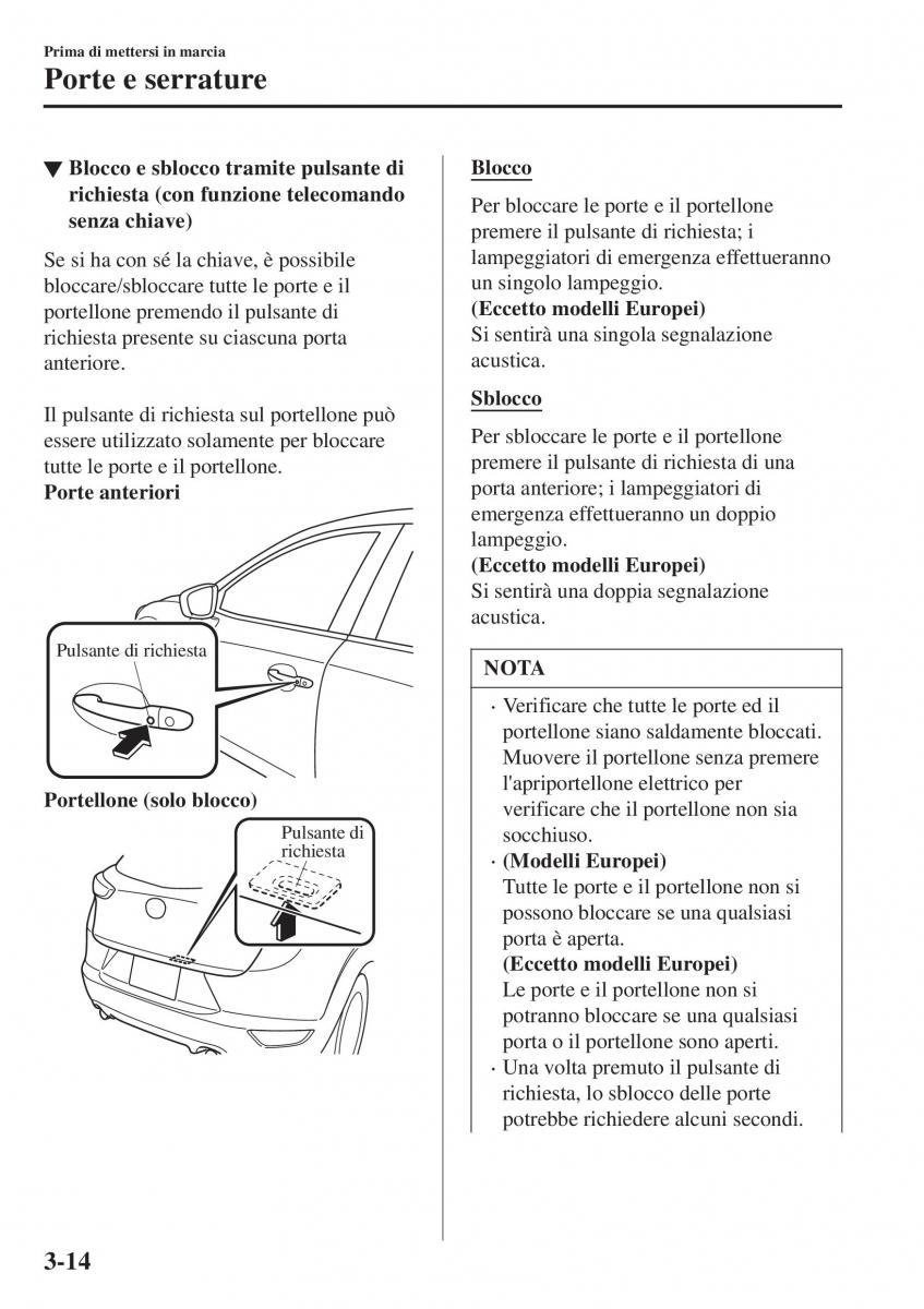 Mazda CX 3 manuale del proprietario / page 94