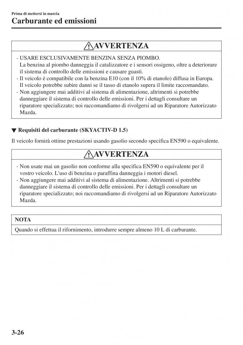 Mazda CX 3 manuale del proprietario / page 106