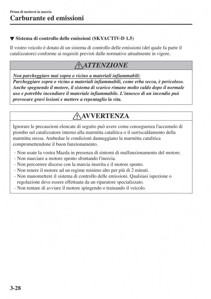 Mazda CX 3 manuale del proprietario / page 108