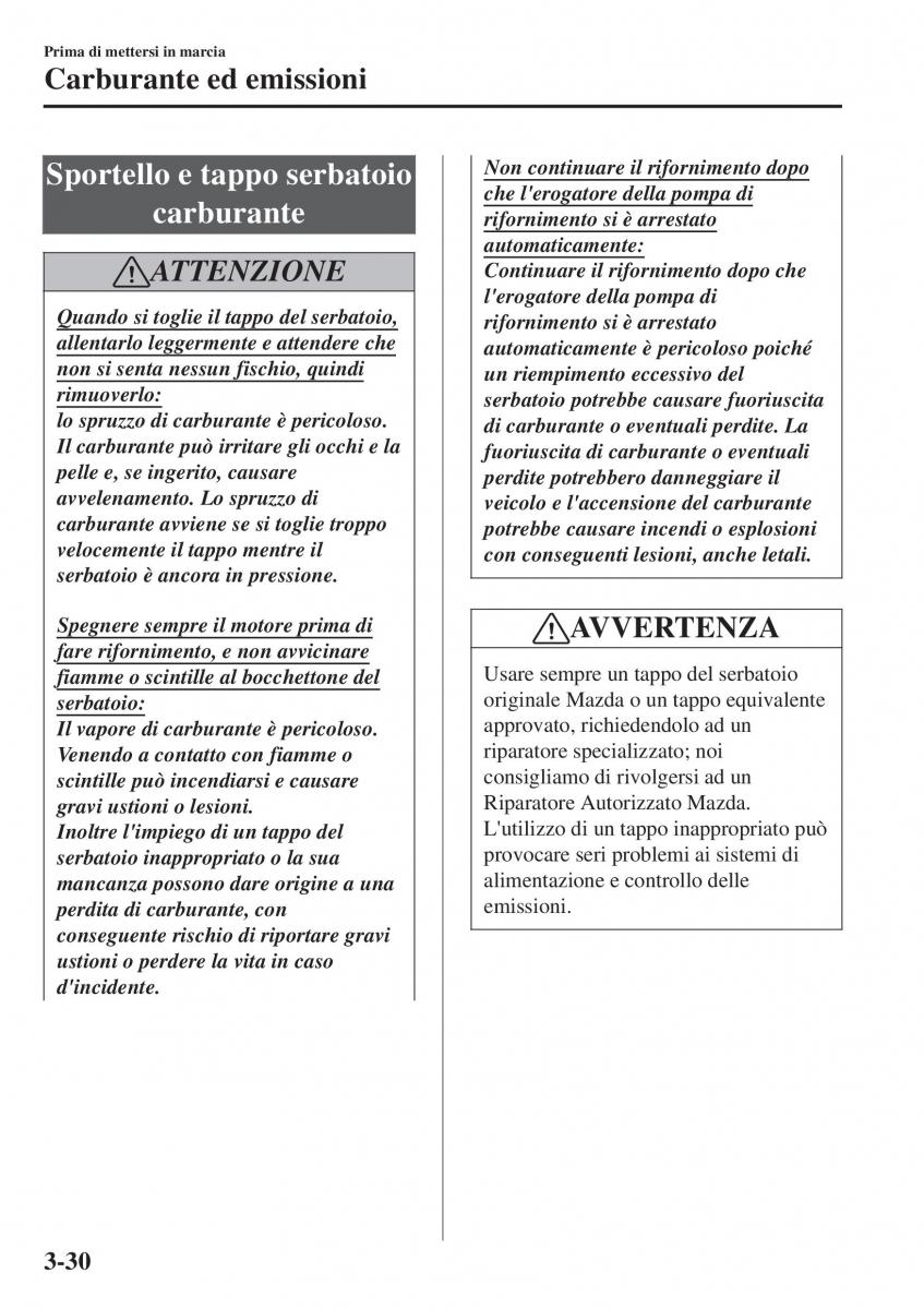 Mazda CX 3 manuale del proprietario / page 110