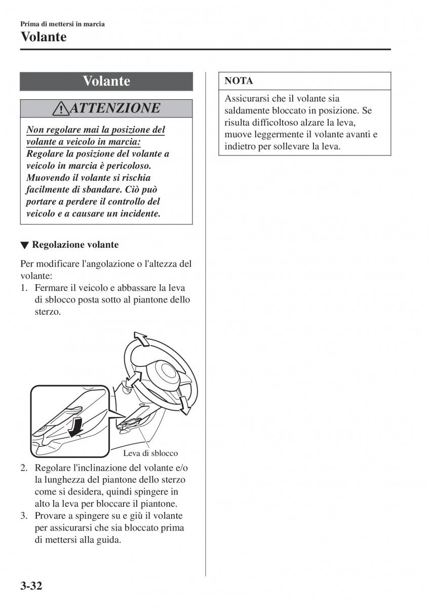 Mazda CX 3 manuale del proprietario / page 112