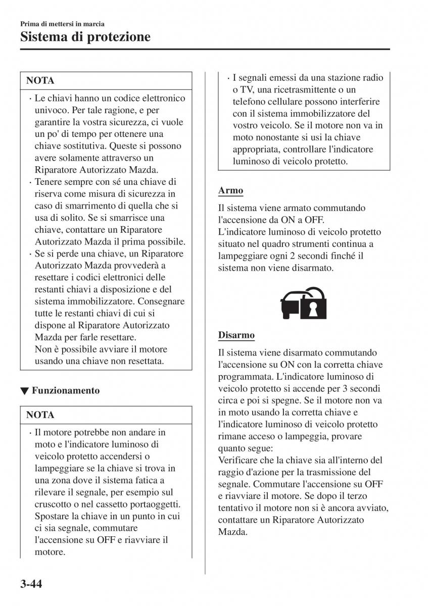 Mazda CX 3 manuale del proprietario / page 124