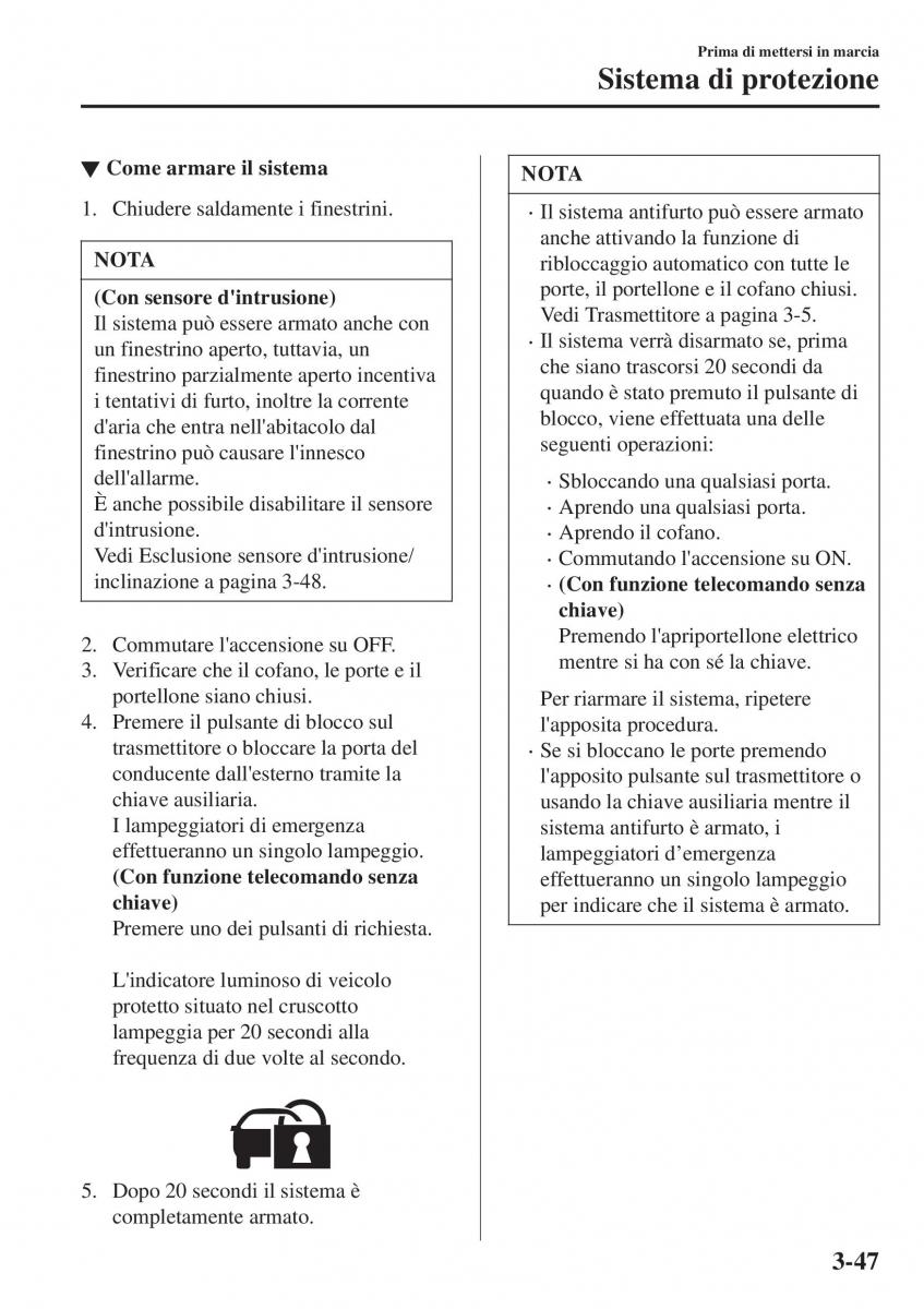 Mazda CX 3 manuale del proprietario / page 127