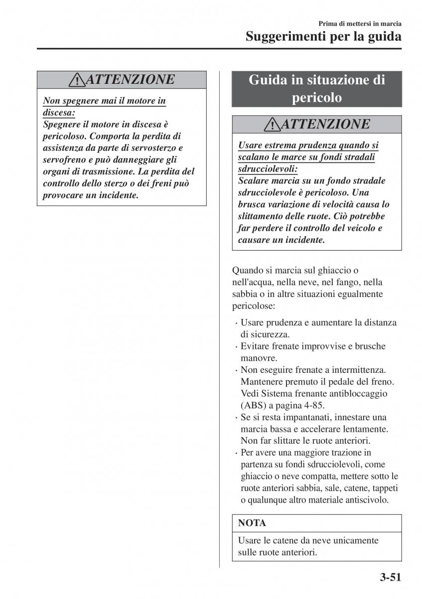 Mazda CX 3 manuale del proprietario / page 131