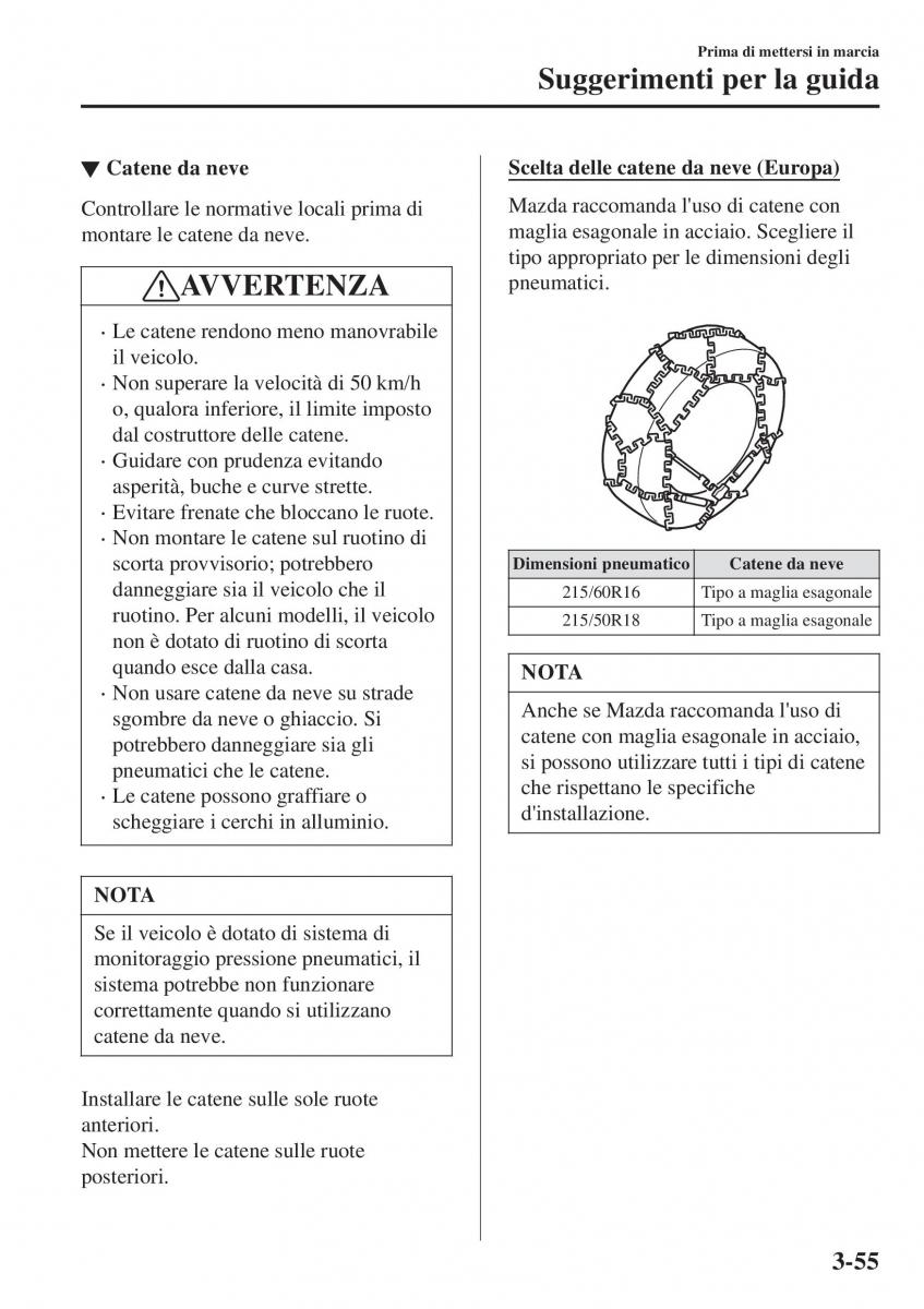 Mazda CX 3 manuale del proprietario / page 135