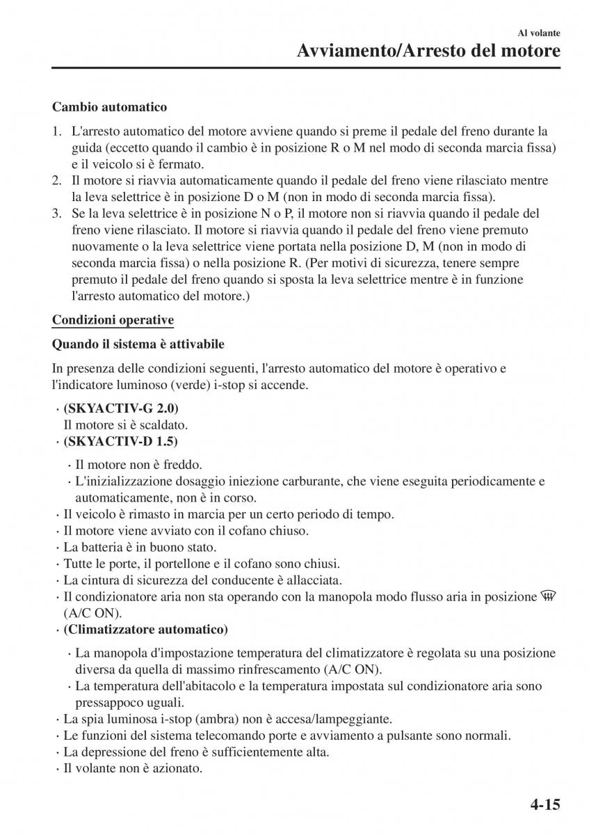 Mazda CX 3 manuale del proprietario / page 161