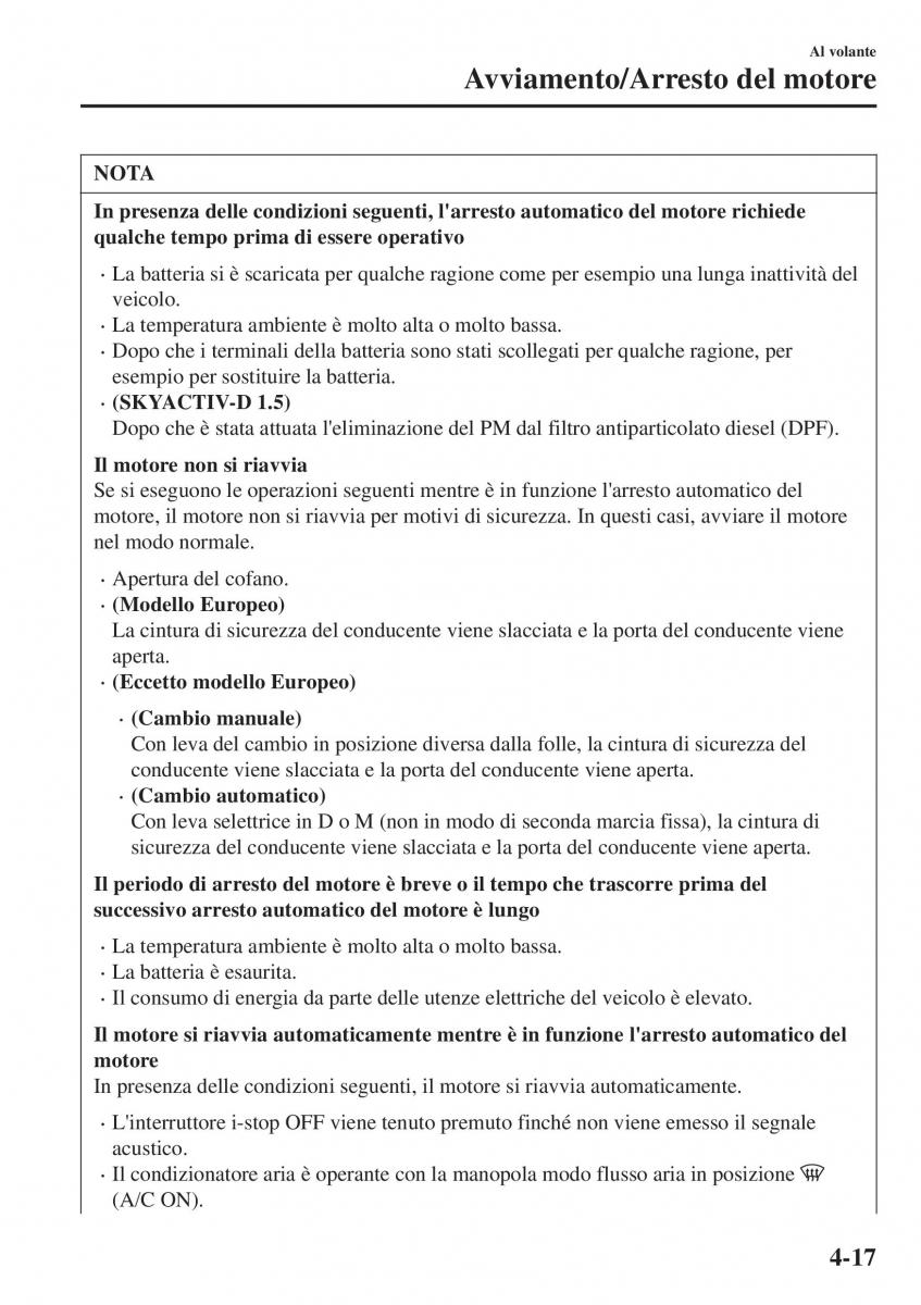 Mazda CX 3 manuale del proprietario / page 163