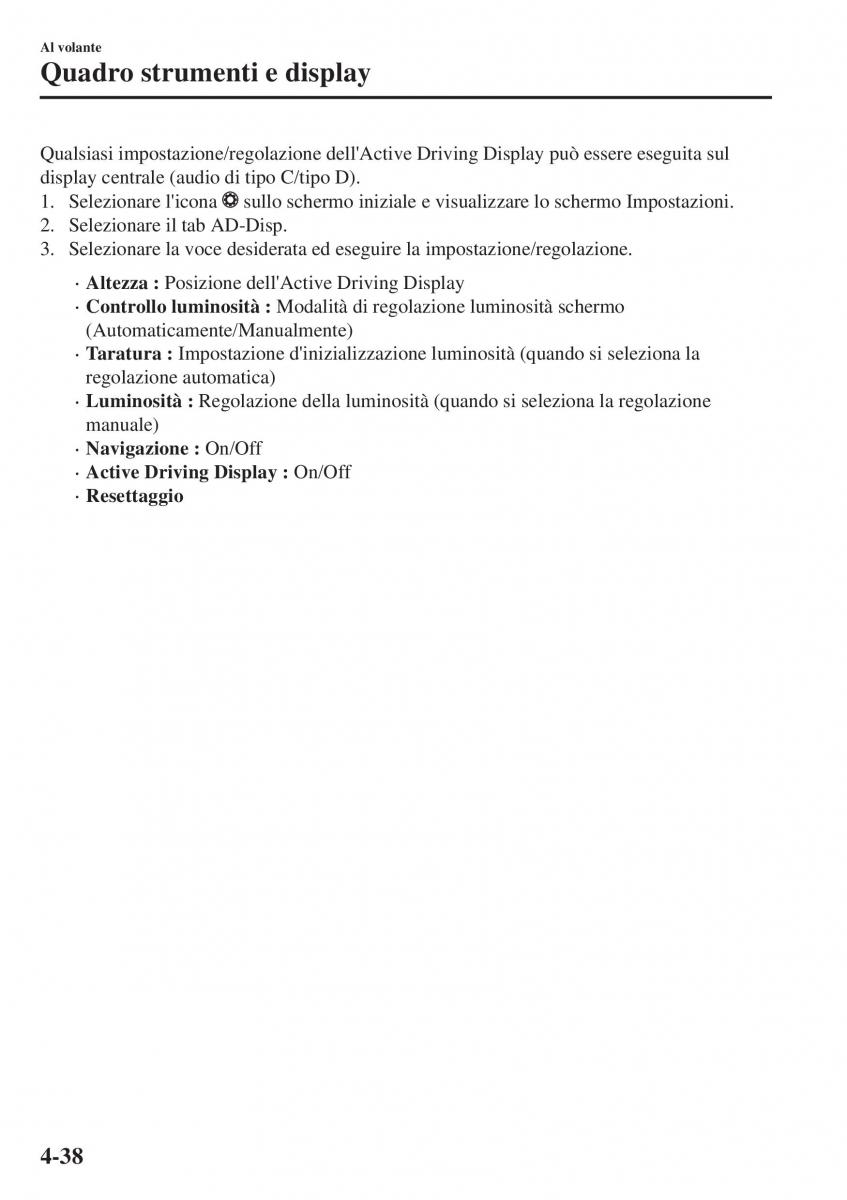 Mazda CX 3 manuale del proprietario / page 184