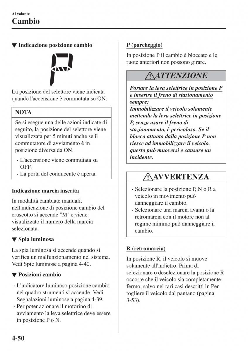 Mazda CX 3 manuale del proprietario / page 196