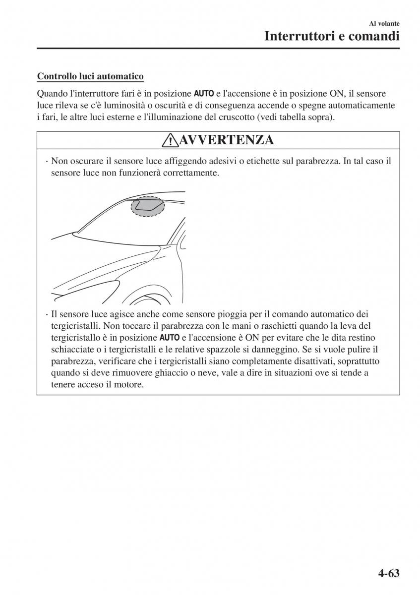 Mazda CX 3 manuale del proprietario / page 209