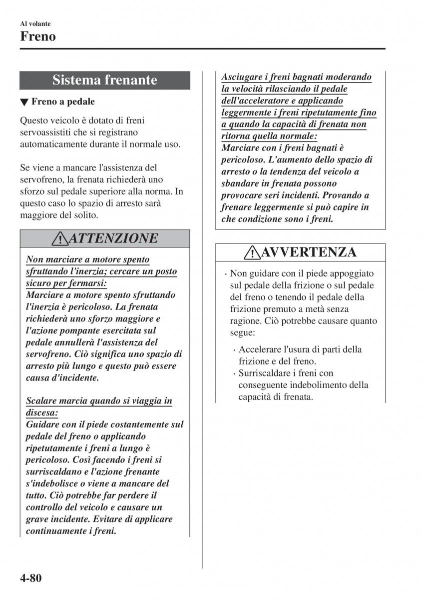 Mazda CX 3 manuale del proprietario / page 226