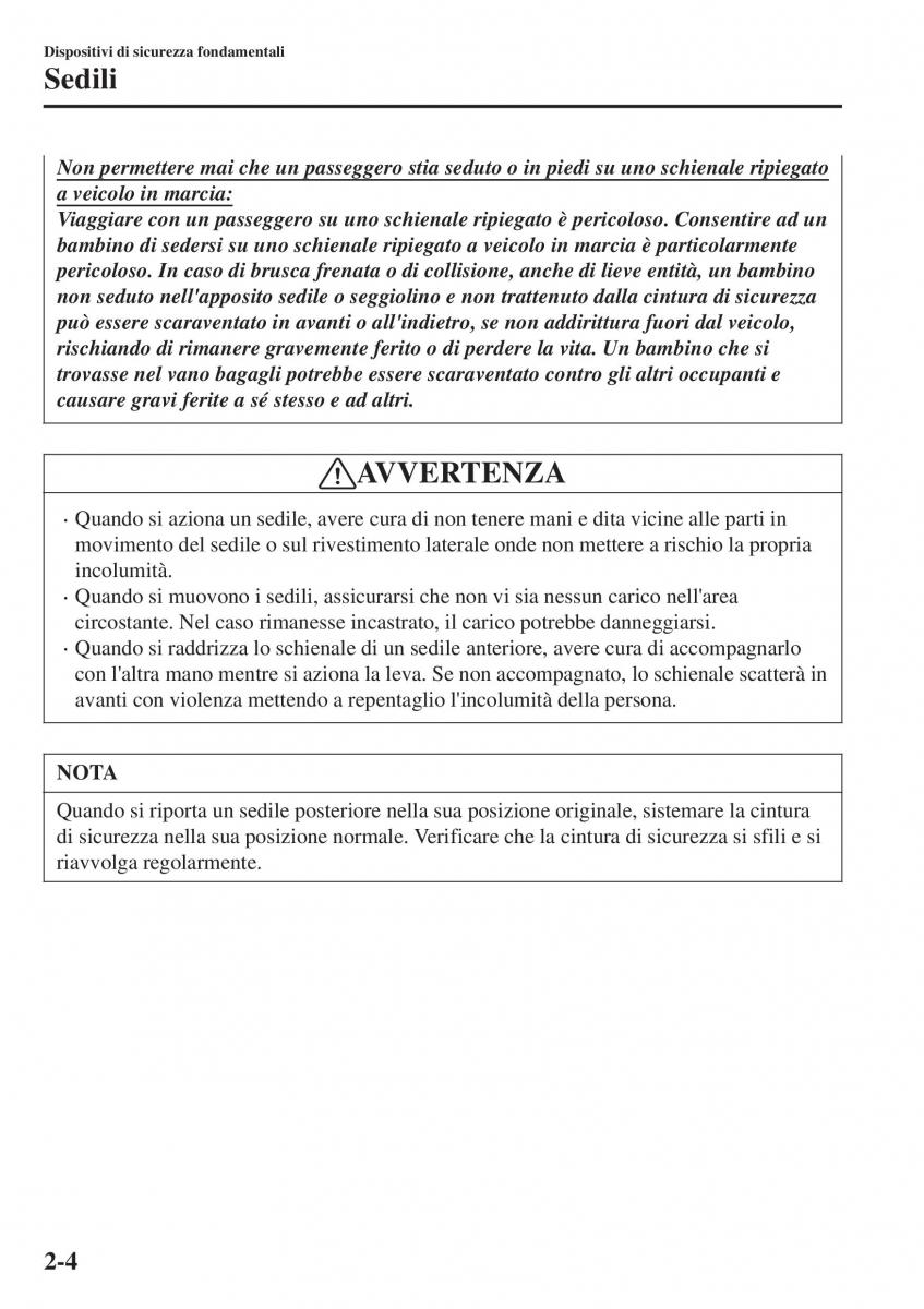 Mazda CX 3 manuale del proprietario / page 24