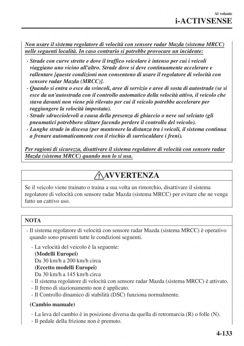 Mazda CX 3 manuale del proprietario / page 279