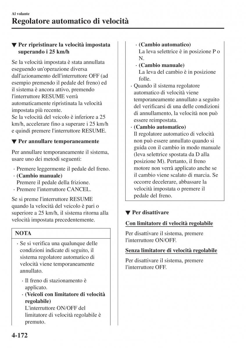 Mazda CX 3 manuale del proprietario / page 318