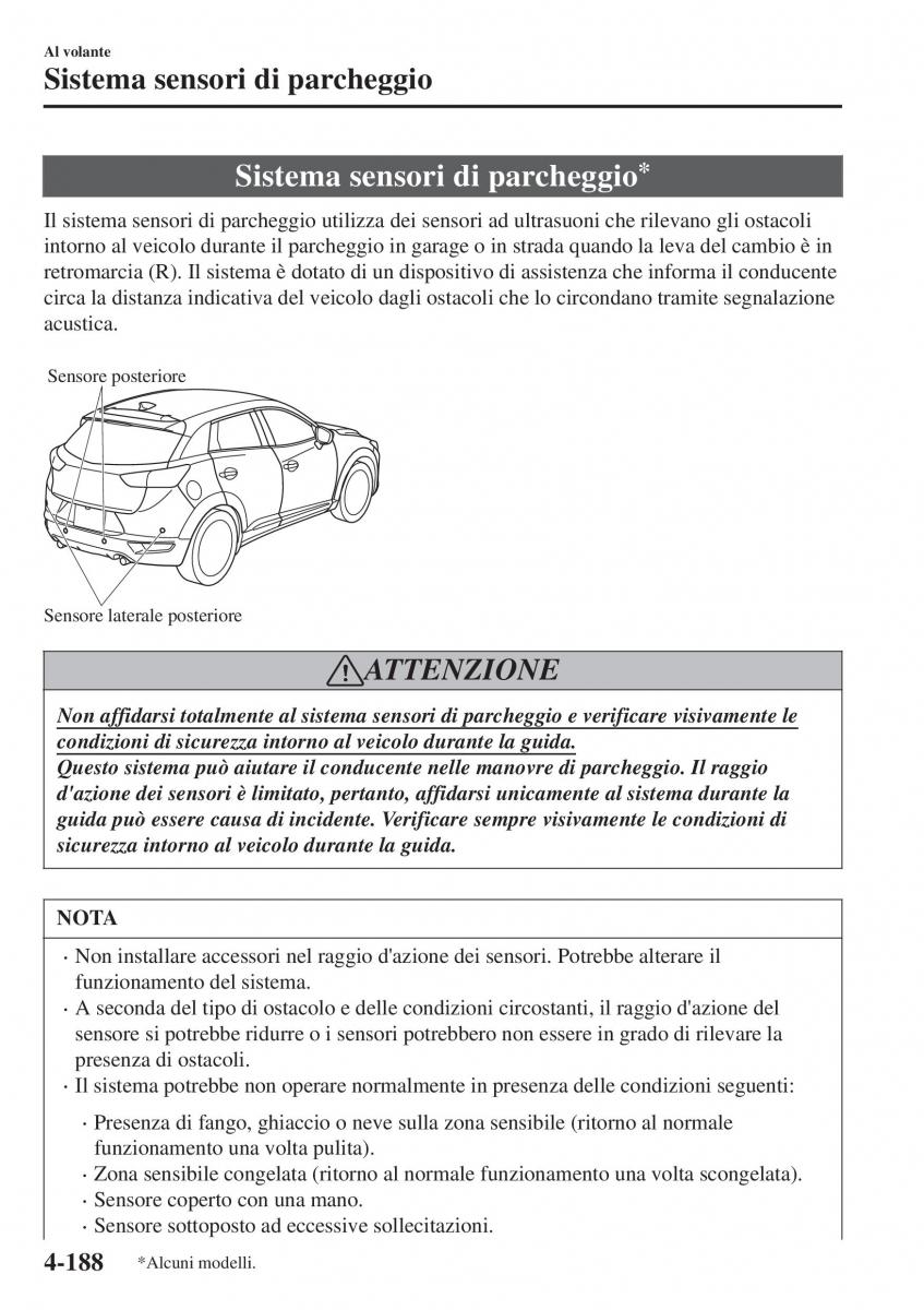 Mazda CX 3 manuale del proprietario / page 334