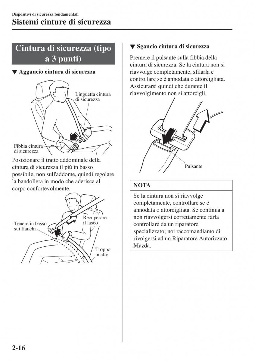 Mazda CX 3 manuale del proprietario / page 36