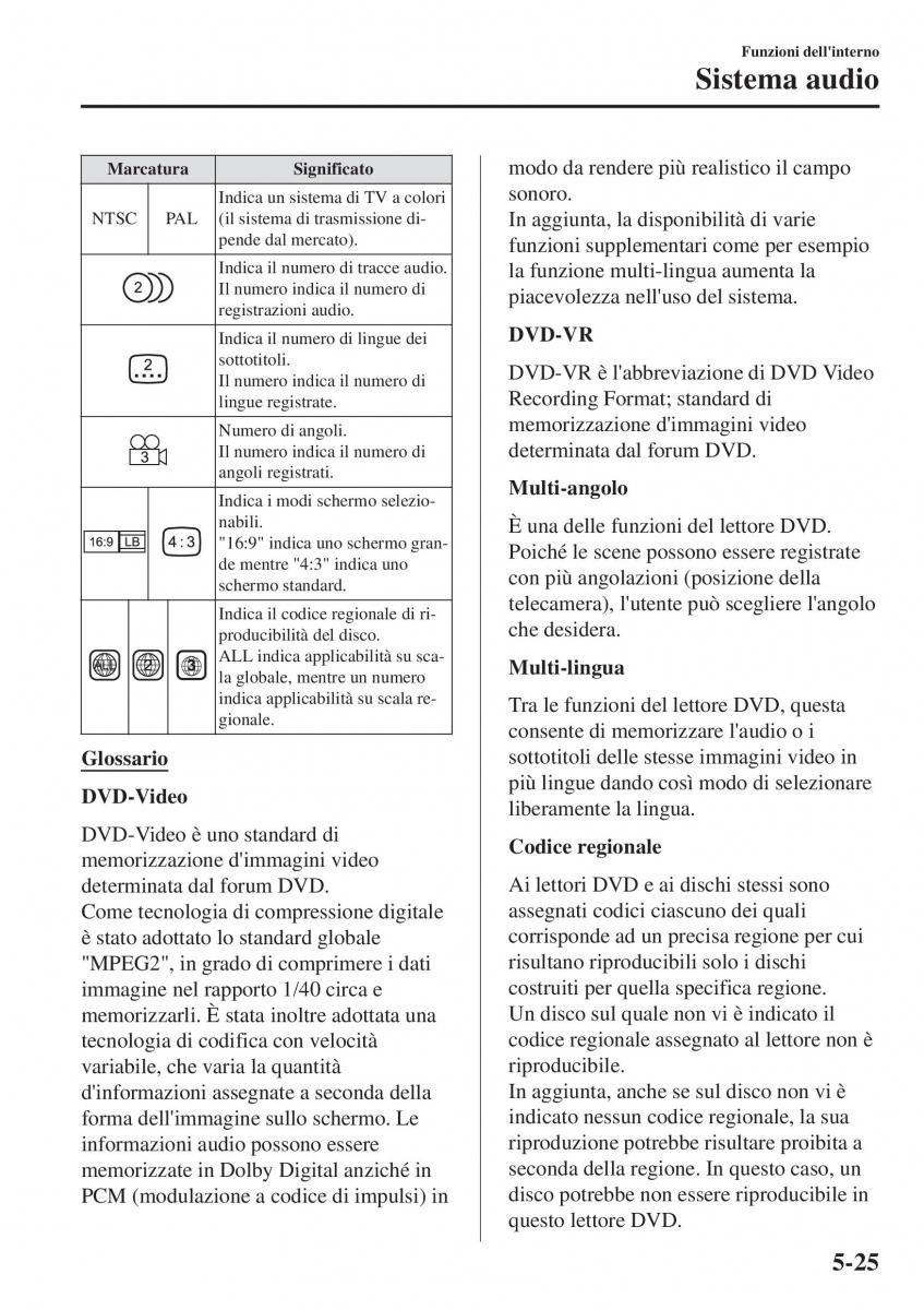 Mazda CX 3 manuale del proprietario / page 365