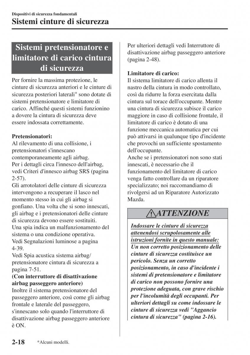 Mazda CX 3 manuale del proprietario / page 38