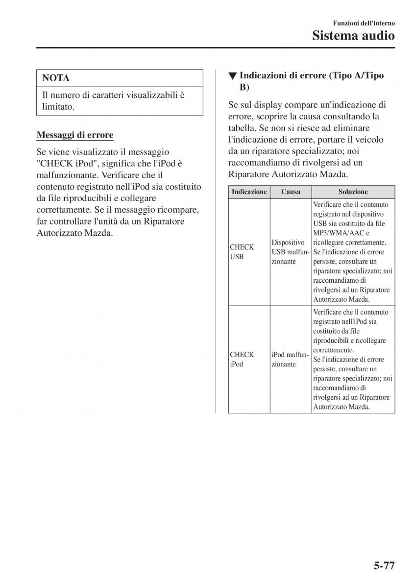 Mazda CX 3 manuale del proprietario / page 417