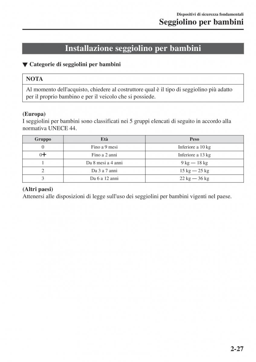 Mazda CX 3 manuale del proprietario / page 47