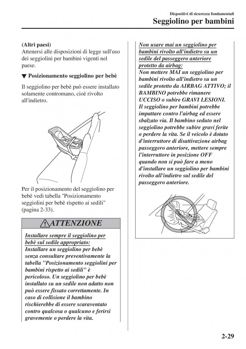 Mazda CX 3 manuale del proprietario / page 49