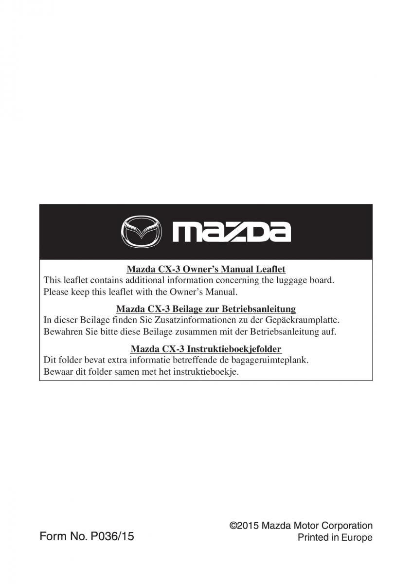 Mazda CX 3 handleiding / page 699