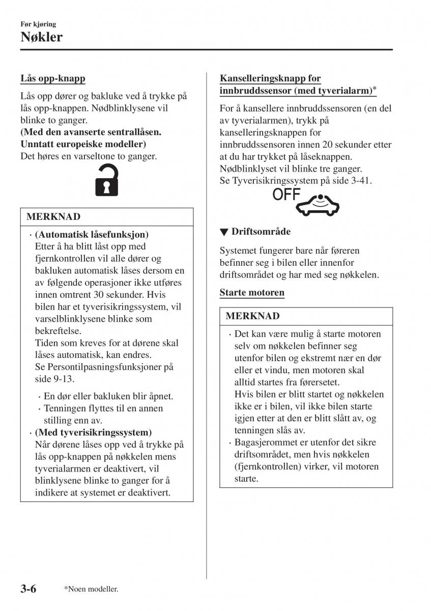 Mazda CX 3 bruksanvisningen / page 80