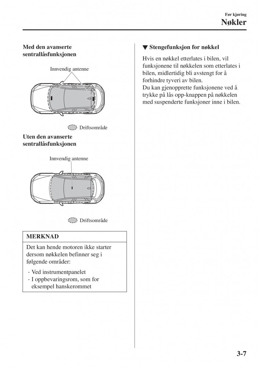 Mazda CX 3 bruksanvisningen / page 81