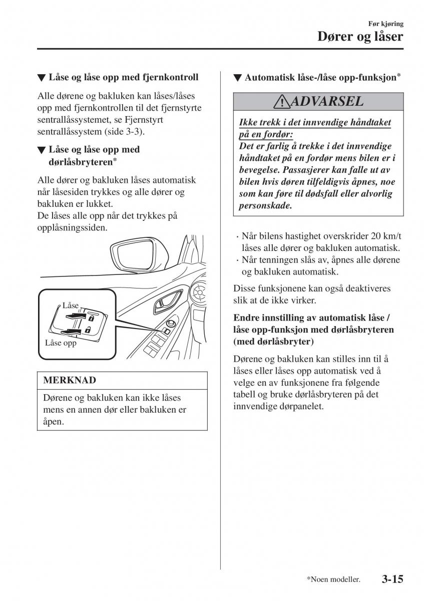 Mazda CX 3 bruksanvisningen / page 89