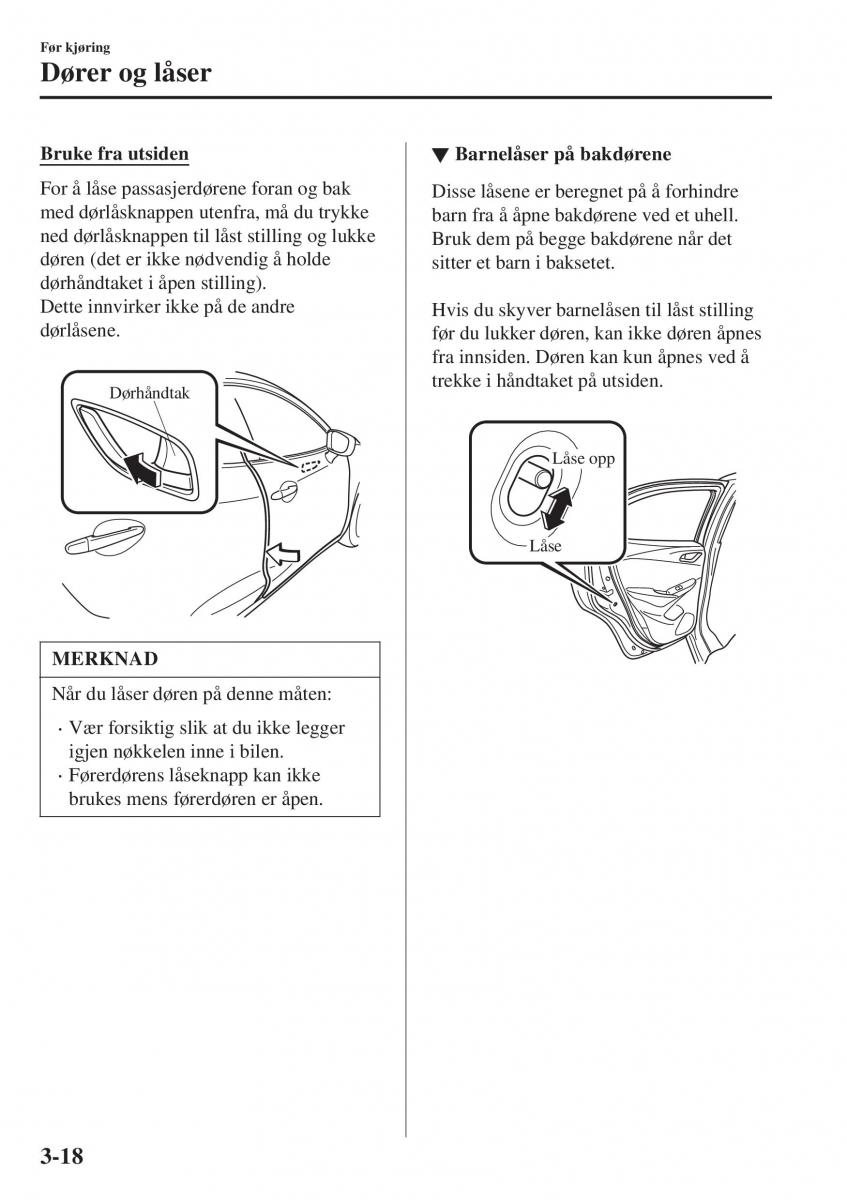 Mazda CX 3 bruksanvisningen / page 92