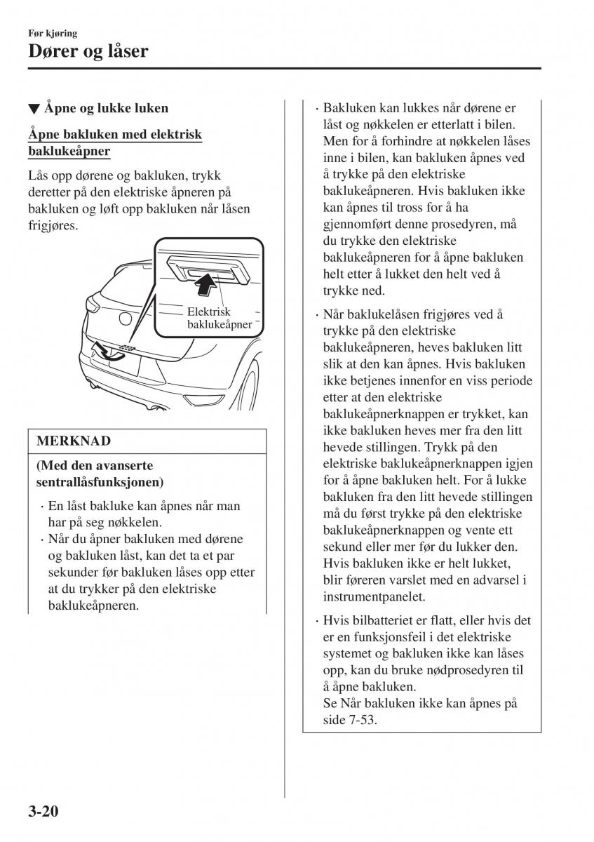 Mazda CX 3 bruksanvisningen / page 94