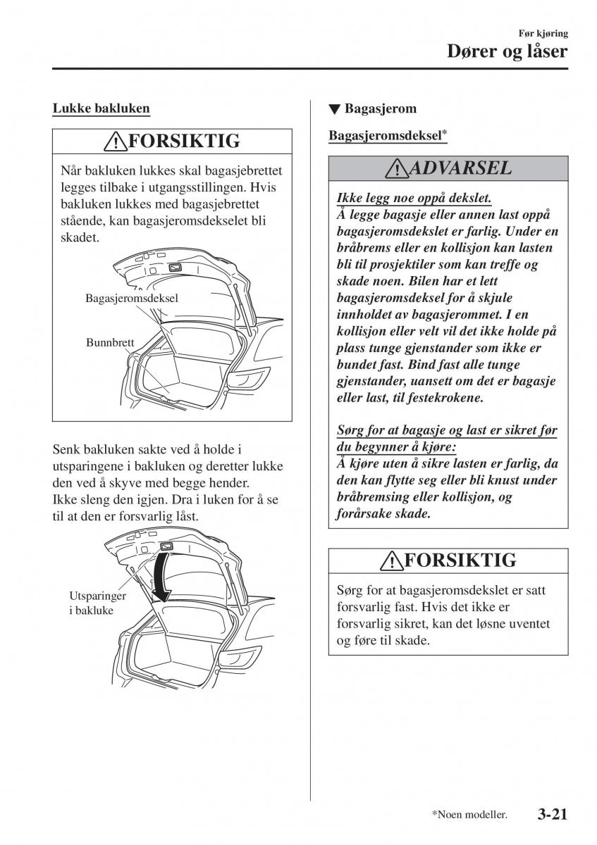 Mazda CX 3 bruksanvisningen / page 95