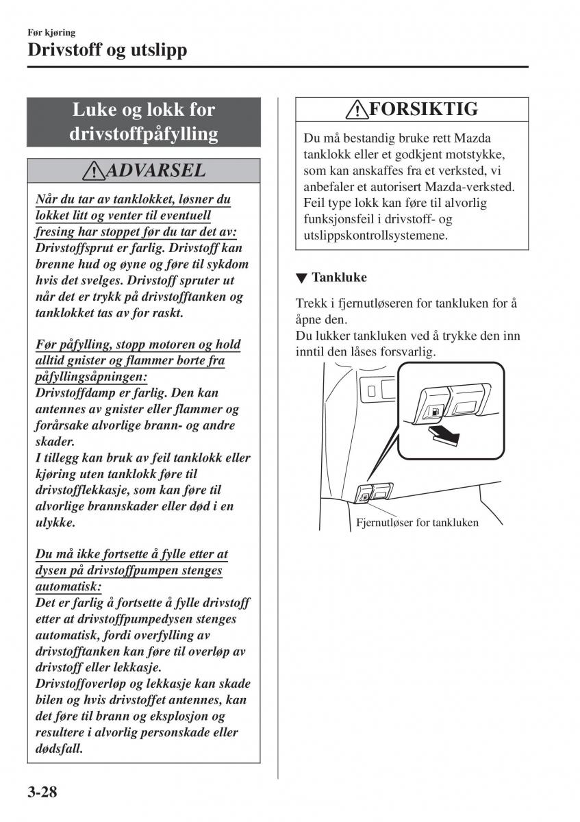 Mazda CX 3 bruksanvisningen / page 102