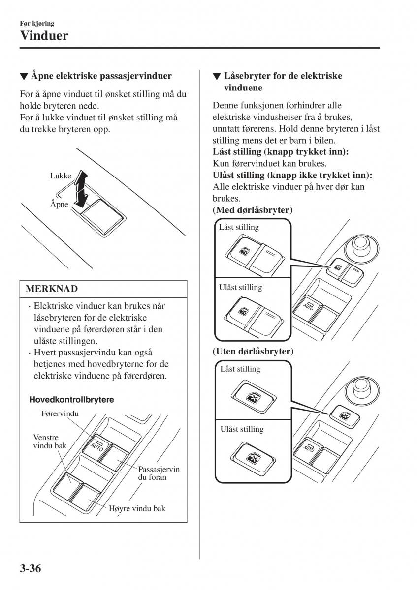 Mazda CX 3 bruksanvisningen / page 110