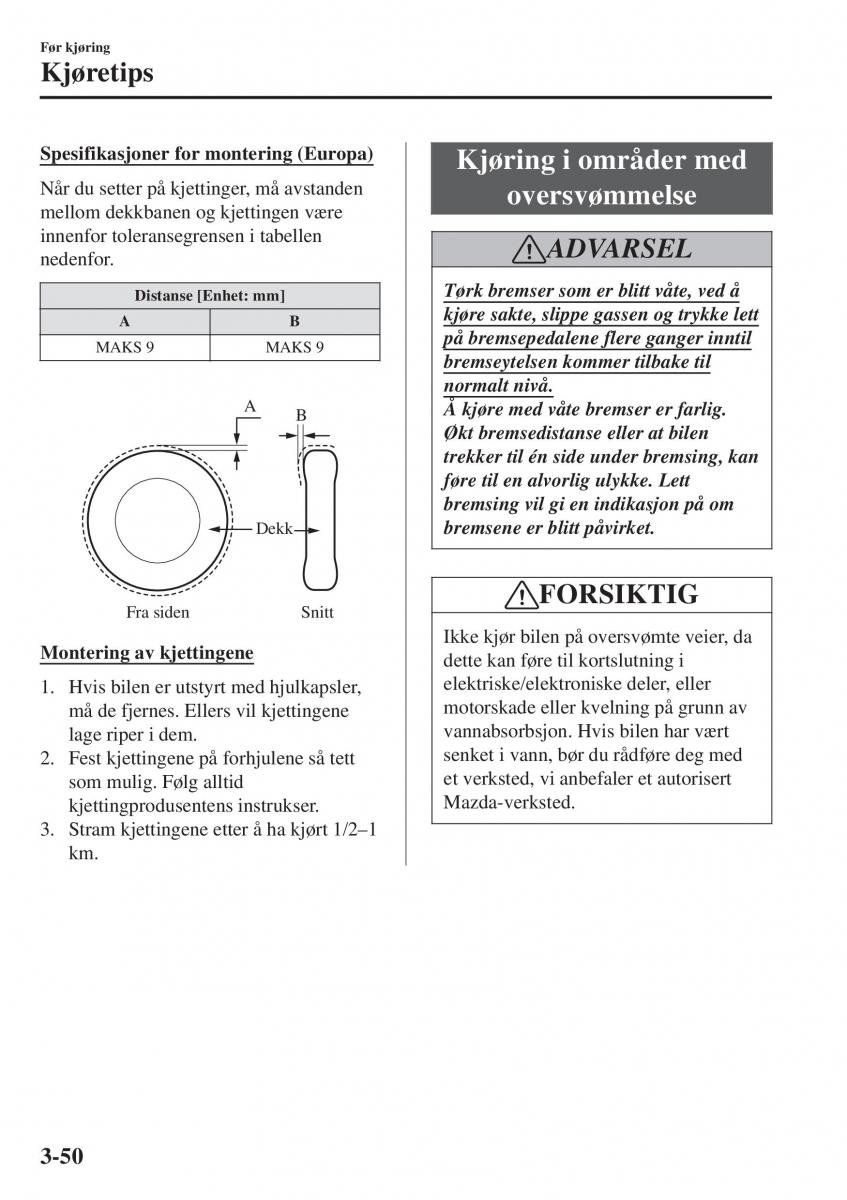 Mazda CX 3 bruksanvisningen / page 124