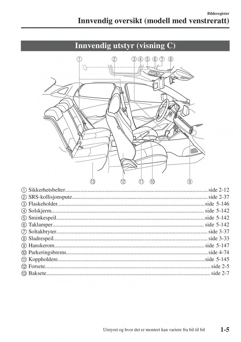 Mazda CX 3 bruksanvisningen / page 15