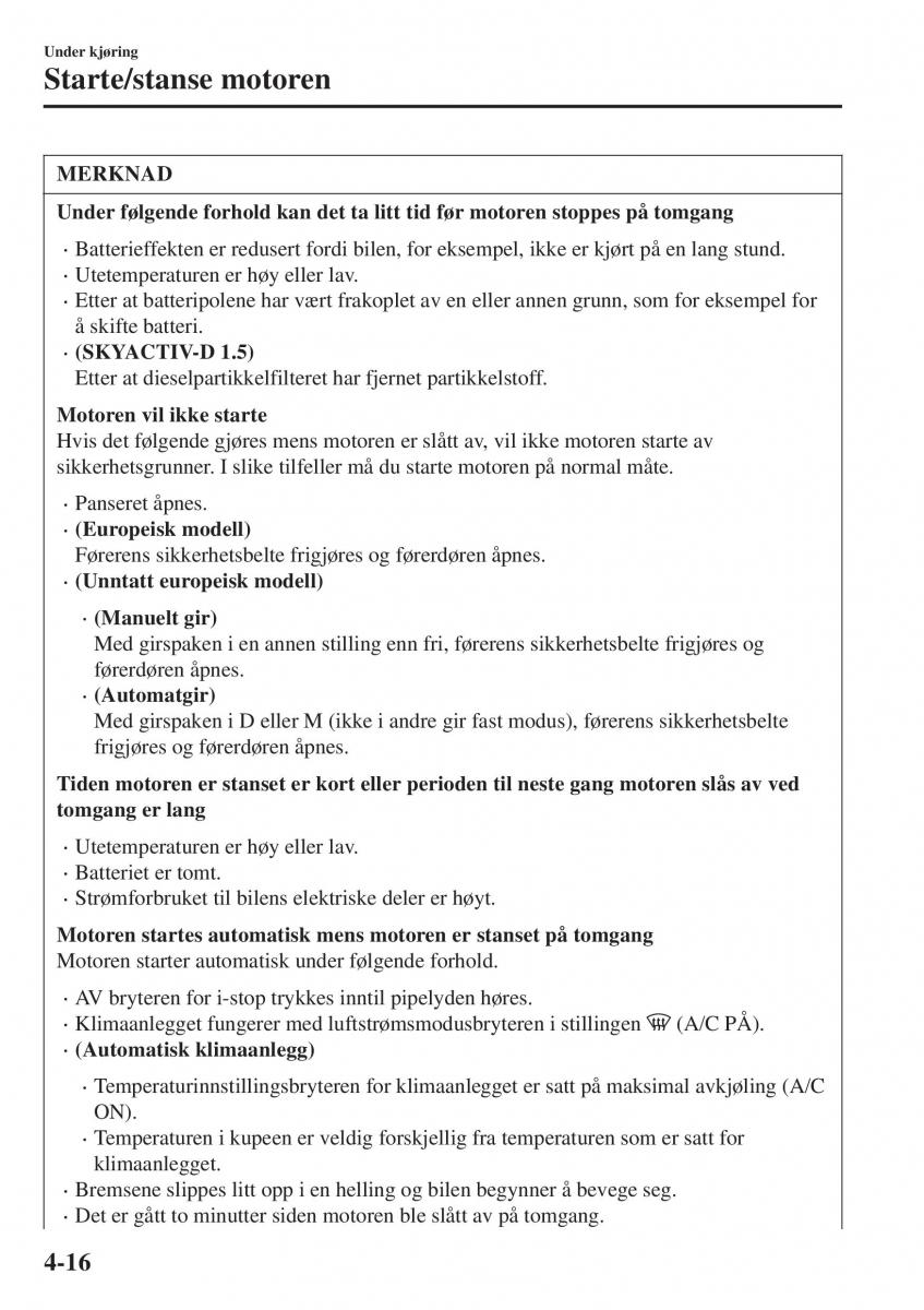 Mazda CX 3 bruksanvisningen / page 150