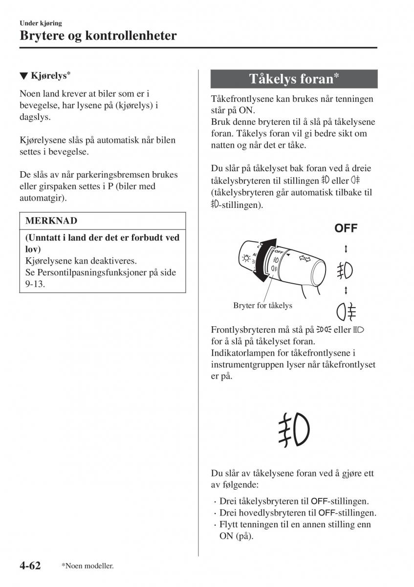 Mazda CX 3 bruksanvisningen / page 196