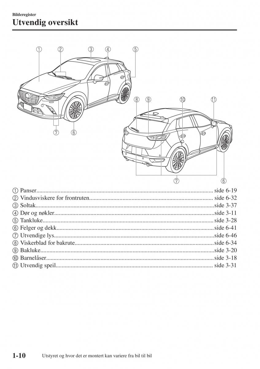 Mazda CX 3 bruksanvisningen / page 20