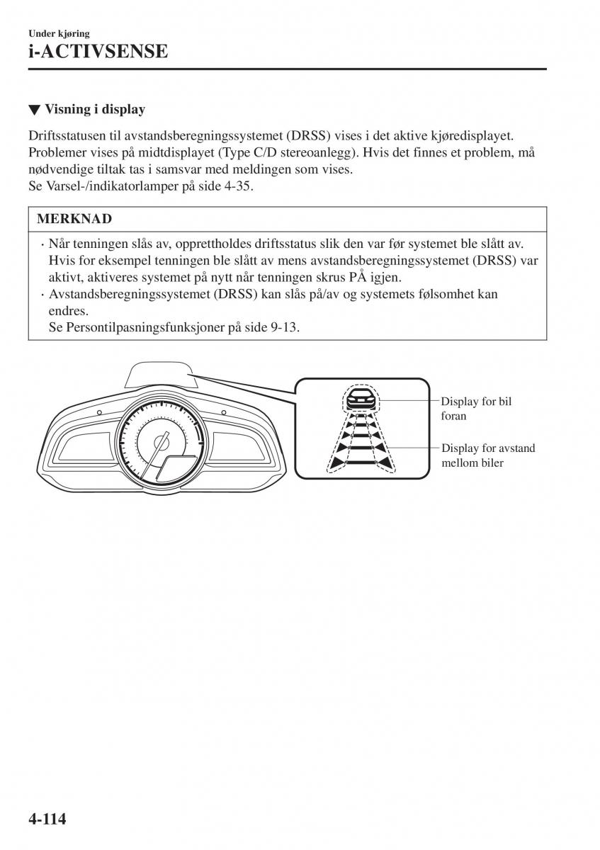 Mazda CX 3 bruksanvisningen / page 248