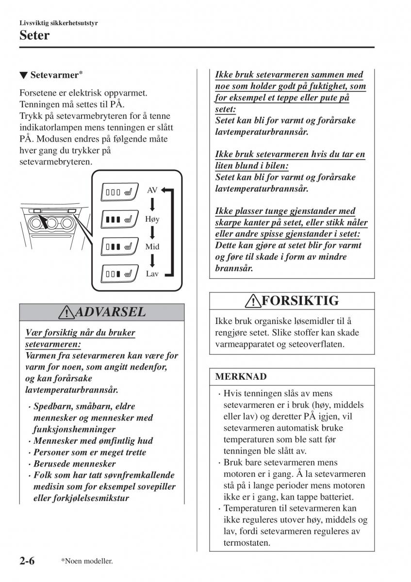 Mazda CX 3 bruksanvisningen / page 26