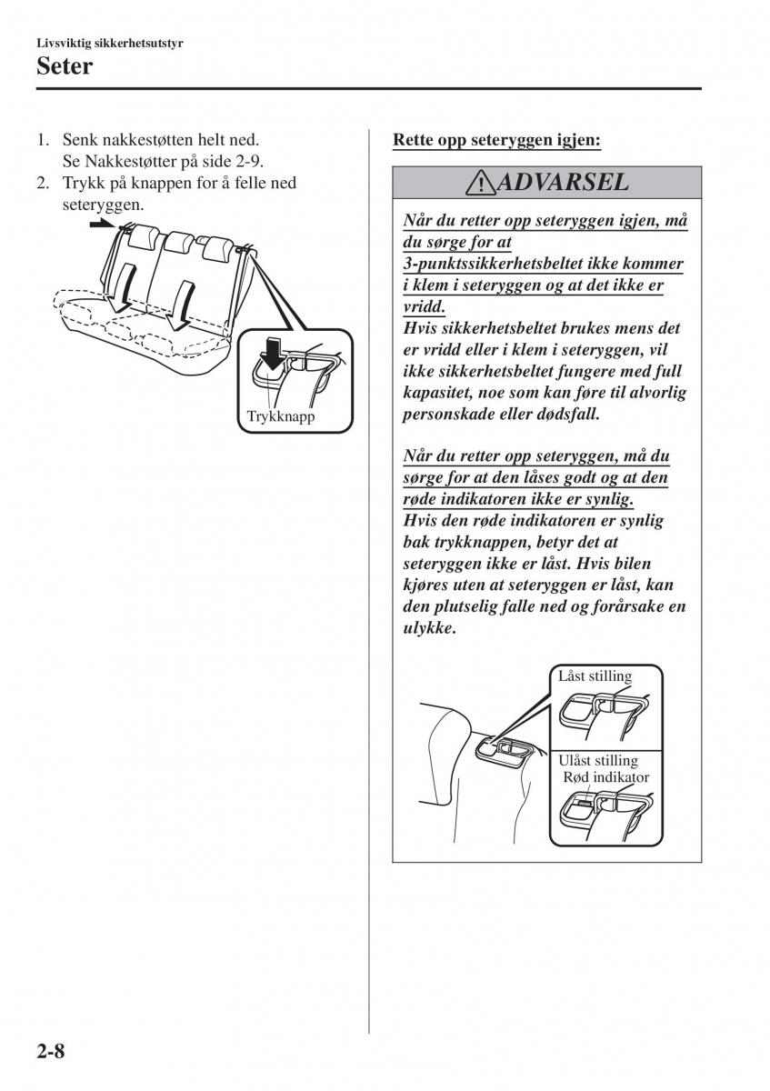 Mazda CX 3 bruksanvisningen / page 28