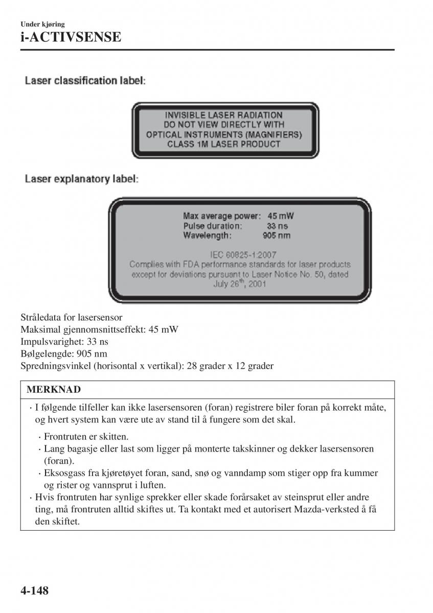 Mazda CX 3 bruksanvisningen / page 282