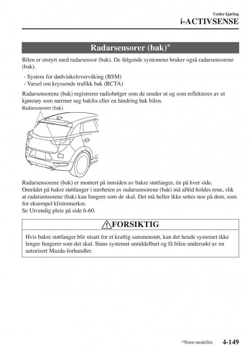 Mazda CX 3 bruksanvisningen / page 283