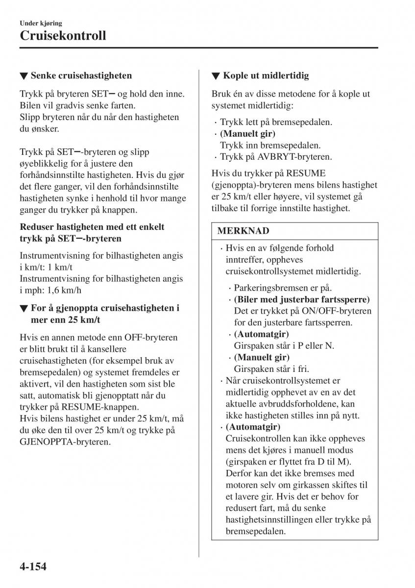 Mazda CX 3 bruksanvisningen / page 288