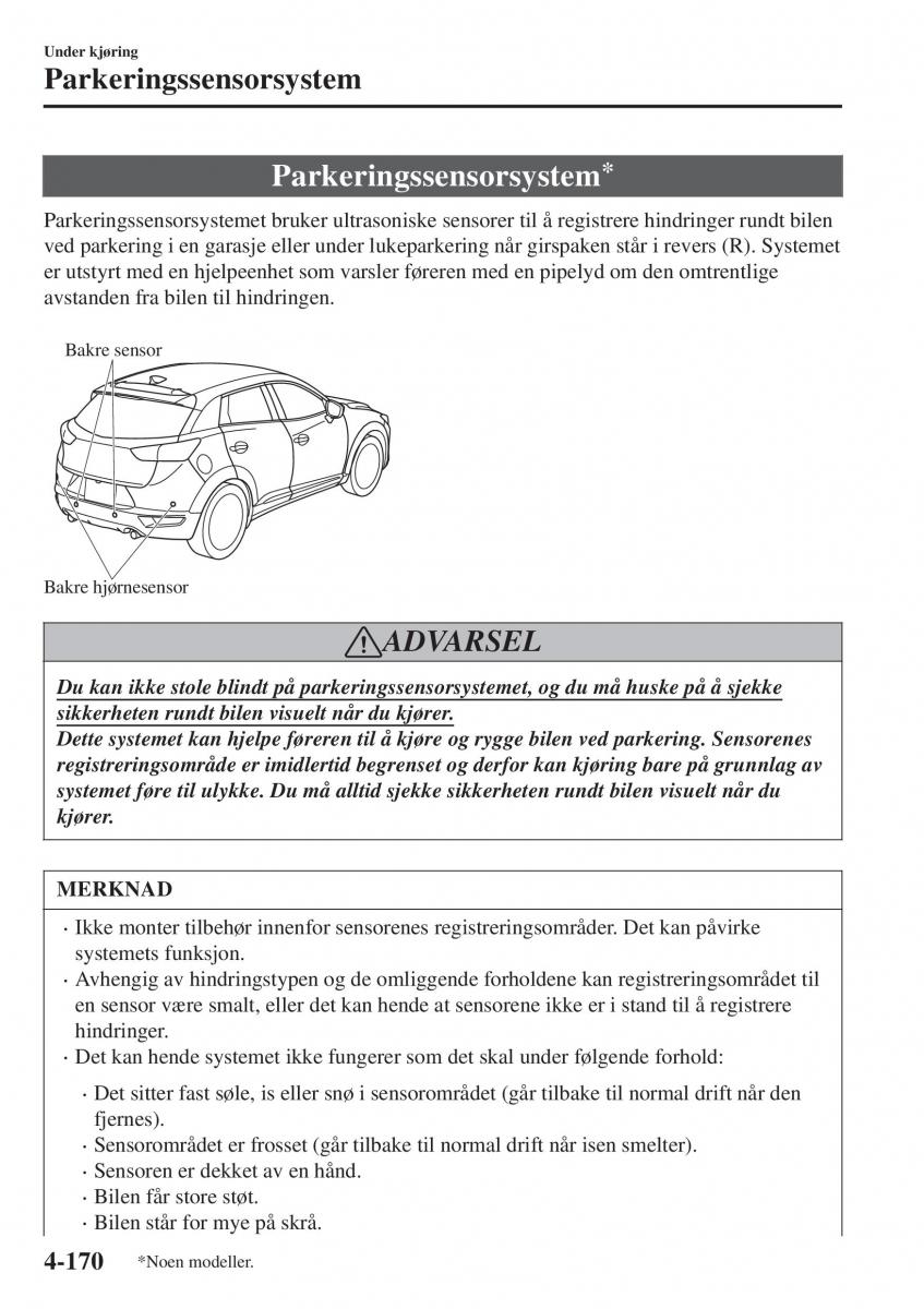 Mazda CX 3 bruksanvisningen / page 304