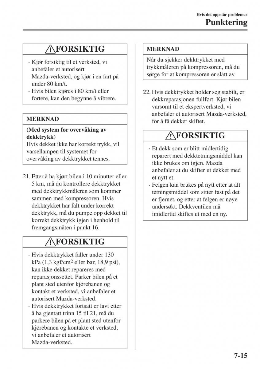 Mazda CX 3 bruksanvisningen / page 541