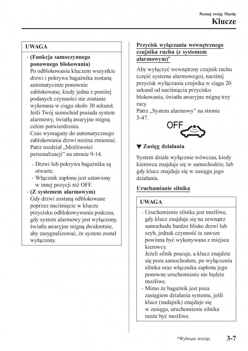 Mazda CX 3 instrukcja obslugi / page 87